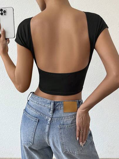 Blusa com costas nua -